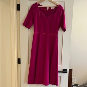 Boden Fuschia Midi Knit Dress
